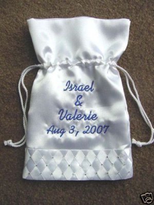 Personalized 10" WEDDING MONEY CARD BAG BRIDAL PURSE Rhinestones