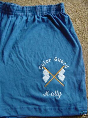 Personalized Colorguard Winterguard Flag Shorts Y/S