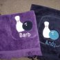Personalized Mens LadiesTeam Bowling Towel Velour 11x18