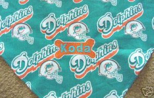 PERSONALIZED Miami Dolphins DOG/CAT Pet BANDANA Scarf