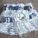 Indianapolis Colts Football NFL Wedding Bridal Garter Set Lace trim