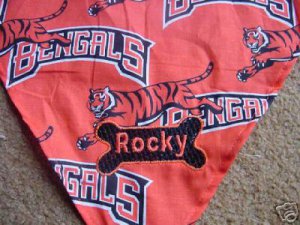 PERSONALIZED Football Bengals DOG/Cat BANDANA Scarf