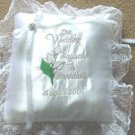 Personalized Bridal Calla Lily Satin Ring Bearer Pillow
