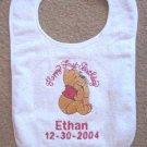 Personalized Babys First Birthday Winnie the Pooh Bib