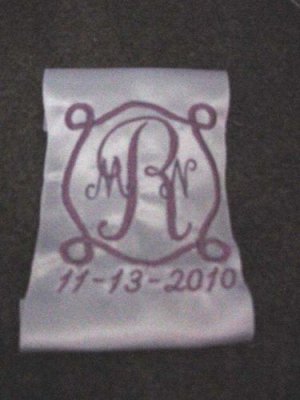 Personalized White or Ivory WEDDING BRIDAL Dress Label