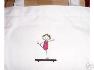 Personalized Girls Gymnastic Gymnastics Dance Tote Bag