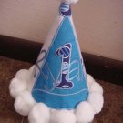 Personalized Boys Blue Applique Birthday Pary hat