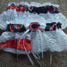 Chicago Bears Football NFL Wedding Bridal Garters Garter Set Lace trim
