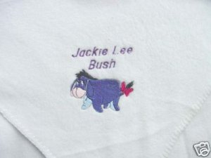 Personalized Eeyore Newborn Infant Baby Fleece Blanket