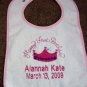 Personalized Baby's First Birthday Princess Bib Party