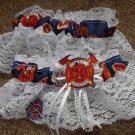 Firefighter Fireman Wedding Bridal Garter Set White Or Ivory