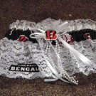 CINCINNATI BANGALS Football NFL Wedding Bridal Garter Keepsake Prom White or Ivory