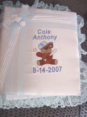 Personalized Boys Baby Newborn Photo Album Scrapbook