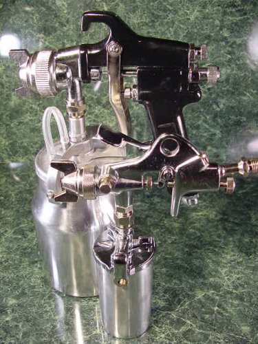 2pc AIR PAINT SPRAY GUN TOOL Siphon Feed Production & Touch Up Sprayer Stainless