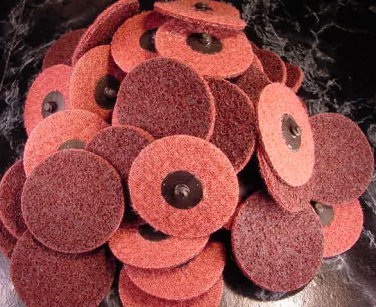 50p 3" MEDIUM ROLL LOCK SANDING DISC roloc scotch brite Made in USA ! Heavy Duty