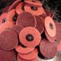 50p 3" MEDIUM ROLL LOCK SANDING DISC roloc scotch brite Made in USA ! Heavy Duty