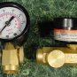 160 PSI INLINE BRASS AIR REGULATOR with GAUGE