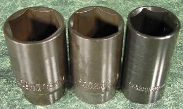 3pc 1/2 Drive DEEP AIR IMPACT SOCKETS 32mm 34mm 36mm heavy duty CRV Socket new