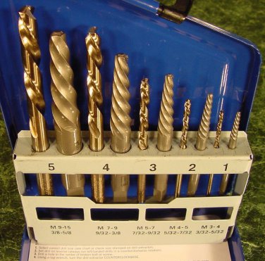 10pc IRWIN SCREW EXTRACTOR with LEFT HAND DRILL BITS Made in USA ez outs bit NEW