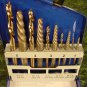 10pc IRWIN SCREW EXTRACTOR with LEFT HAND DRILL BITS Made in USA ez outs bit NEW