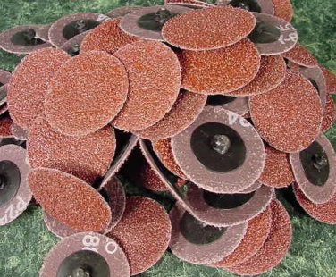 100pc 2 " ROLL LOCK SANDING DISC 24 Grit MADE IN USA Heavy Duty roloc sand inch