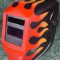 SOLAR Powered AUTO DARKENING RED FLAME WELDING HELMET dark new