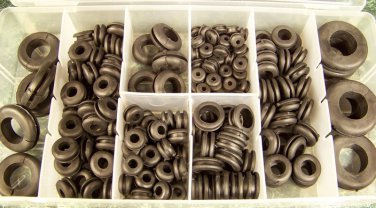 180pc RUBBER GROMMET ASSORTMENT New washer gromet