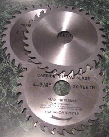3pc. 4 - 3/8" CARBIDE TOOTH SAW BLADE 30 tooth new 8,500 RPM