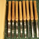 8pc HSS WOOD LATHE CHISEL SET New with WOOD CASE High Speed Steel