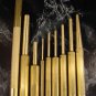 9pc SOLID BRASS PUNCH SET new chisel non sparking pin Designed to prevent damage