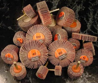 25pc 1/4" REGULAR FLAP SANDING WHEELS sand grind wheel disc New