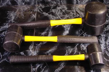 Premium 3pc RUBBER MALLET SET 32oz. tool new hammer no reserve