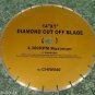 14" DIAMOND CUT OFF SAW BLADE tool new concrete stone 4,300 RPM