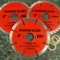 3pc. 4" Wet / Dry DIAMOND CUT SAW BLADE circular marble 13,400 RPM