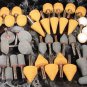 50pc 1/4" Shank MOUNTED STONES Assorted Grits /Shapes grinding grinder sand inch