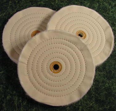 3pc 8 " BUFFING POLISHING WHEELS for Bench Grinder Brand New Buff Polish Wheel