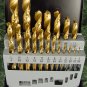 19pc TITANIUM NITRIDE DRILL BIT SET better thn HSS tool with case