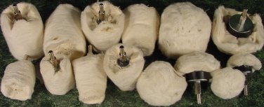 14pc. 1/4" Shaft POLISHING / BUFFING WHEELS LARGE Sizes Soft Polishing wheel
