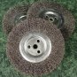 3pc 6 " BENCH GRINDER WIRE WHEELS new wheel sand polish 3,750 RPM