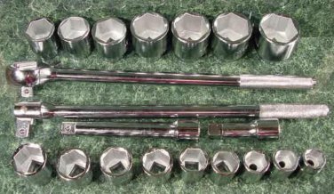 21pc 3/4 " Drive RATCHET SOCKET SET TOOL SAE  with CASE new wrench big Jumbo
