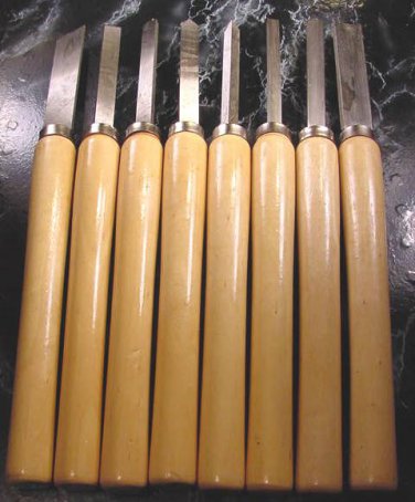 8pc WOOD LATHE CHISEL SET Brand New Tool Chisels skew gouge