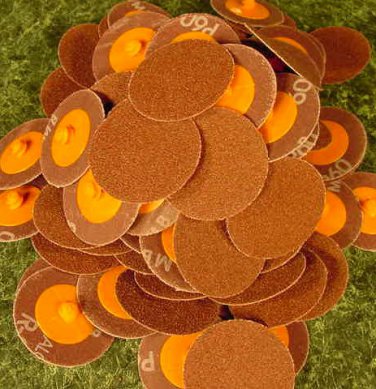 100pc 2 " ROLL LOCK SANDING DISC 50 Grit MADE IN USA Heavy Duty Aluminum Oxide