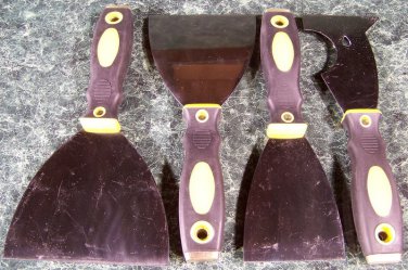 Heavy Duty 4pc PUTTY KNIFE SCRAPER SET 5" new paint knives scrap