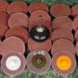 26pc 2" ROLL LOCK SANDING DISC w/ MANDREL MADE IN USA Premium roloc sand inch