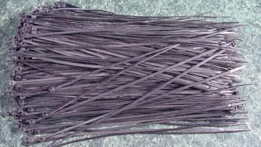 500pc. 12" BLACK CABLE / WIRE TIES new terminal zip tie 3.6mm