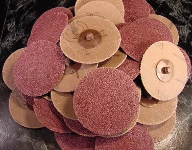 50pc 3 inch ROLL LOCK SANDING DISC 36 GRIT Made in GERMANY Heavy Duty roloc sand