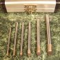 6pc. GLASS CUTTING DRILL BIT SET CARBIDE TIP new w/case