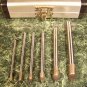 6pc. GLASS CUTTING DRILL BIT SET CARBIDE TIP new w/case