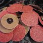 50pc 3 " ROLL LOCK SANDING DISC 24 GRIT Made in GERMANY Heavy Duty aluminum
