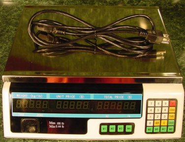 66lb Electronic DIGITAL WEIGHT / PRICE COMPUTING SCALE Dual Read
